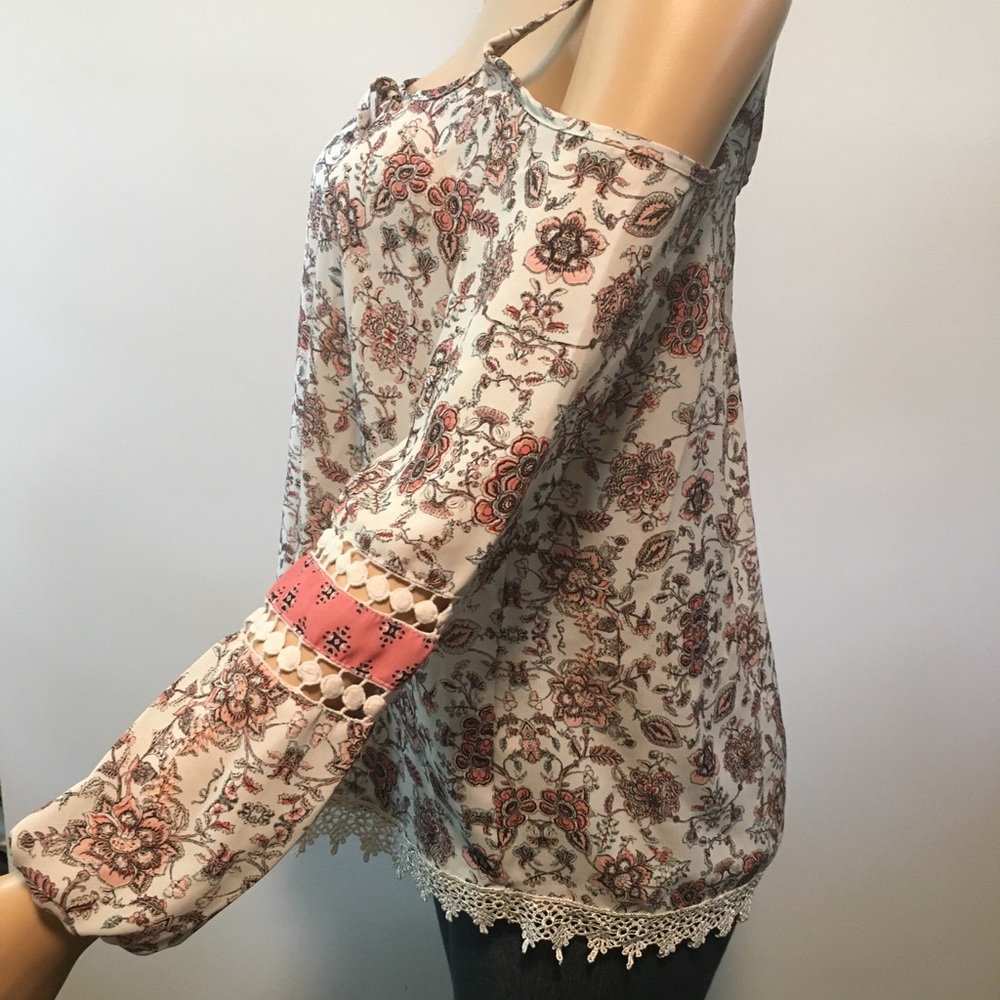 Penelope cold shoulder floral long sleeve size S - Picture 12 of 14